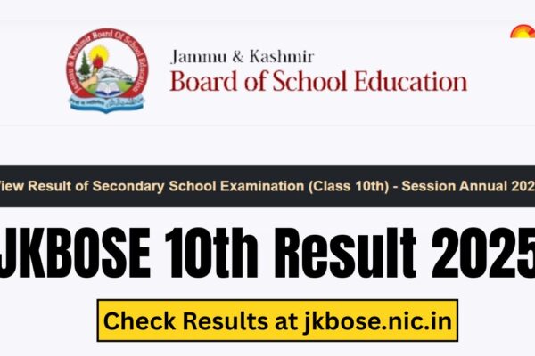 jkbose.nic.in Outcome 2025 OUT: CHECK JKBOSE tenth Outcome On-line by Roll Quantity and Title and Obtain Jammu, Kashmir Division Gazette PDF | Schooling Information