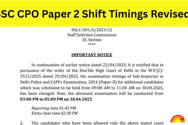 Test New Reporting & Examination Timings Right here