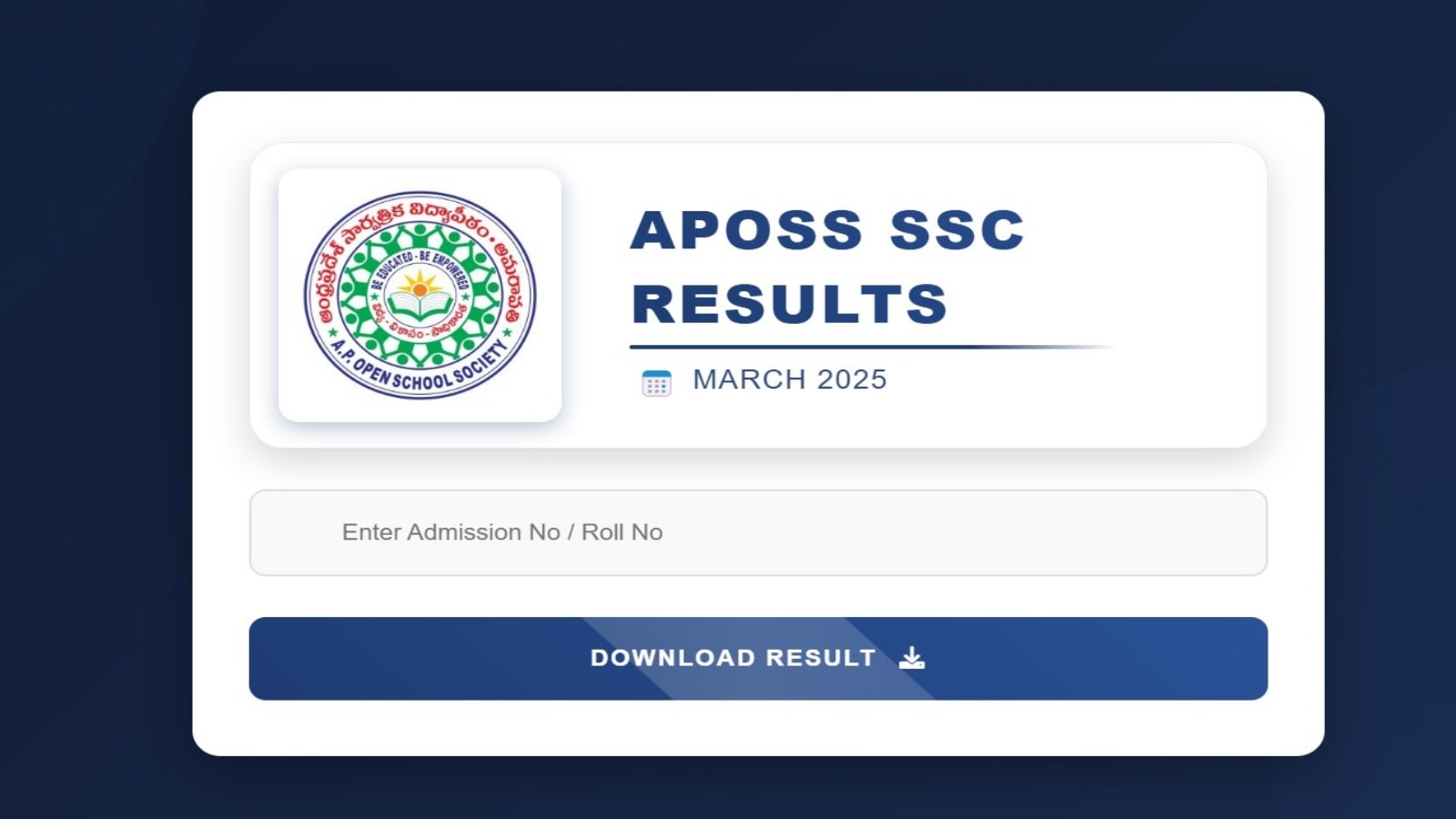 Aposs SSC, Inter Outcomes 2025 Direct Hyperlink Verify Right here
