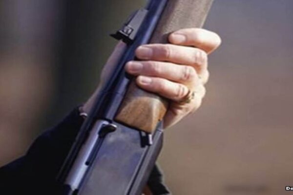 The hunters had been reducing Sambhar’s neck, then the police reached and scared them by displaying a gun and escaped