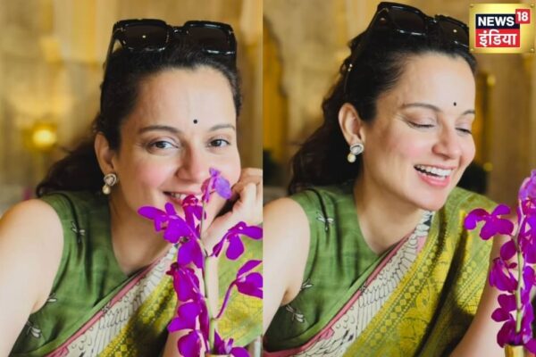 Kangana Ranaut, who’s carrying a saree, video went viral